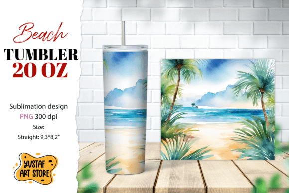 Download Beach Tumbler Wrap. Summer Tumbler Subli - Tumbler Collection