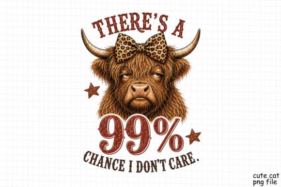 Download Sarcastic Highland Cow Sublimation PNG - Sublimation png Collection