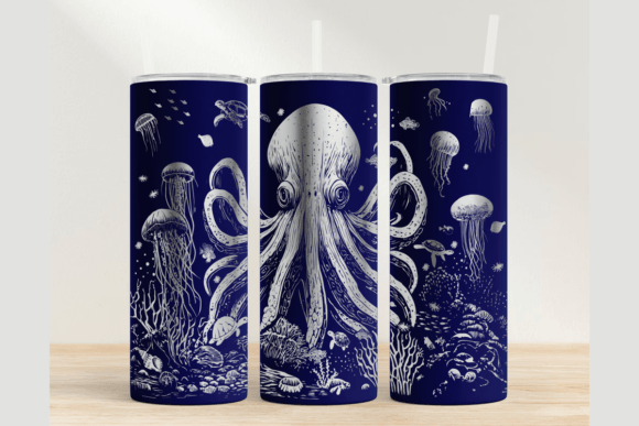 Download Octopus 20oz Laser Tumbler Wrap SVG - Tumbler Collection