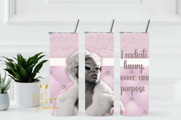 Download I Radiate Luxury Tumbler 20oz Wrap Pink - Tumbler Collection