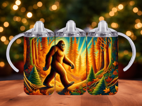 Download Bigfoot Forest Sunset Kids Tumbler Wrap - Tumbler Collection