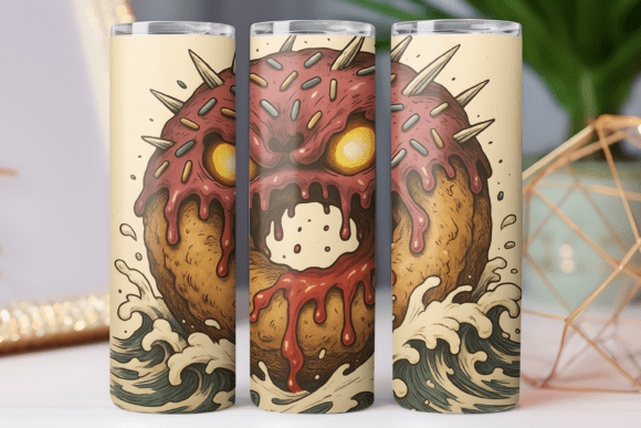 Download Kawaii Food Art Tumbler Wrap Design Png - Tumbler Collection