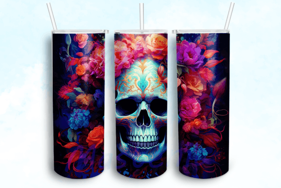 Download Magical Skull Tropical Tumbler PNG - Tumbler Collection