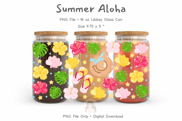 Download Summer Aloha Tumbler Wrap Design PNG - Tumbler Collection