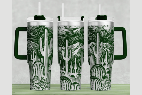 Download Cactus 40oz Laser Tumbler Wrap SVG - Tumbler Collection