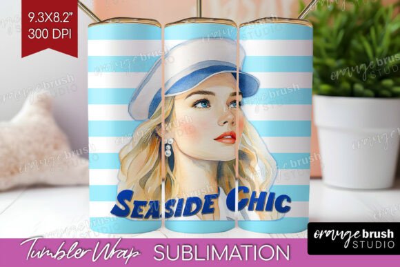 Download Sailor Girl Nautical Tumbler Wrap PNG - Tumbler Collection