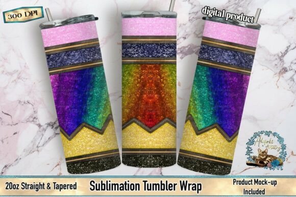 Download Glitter Pencil Teacher Tumbler Wrap - Tumbler Collection
