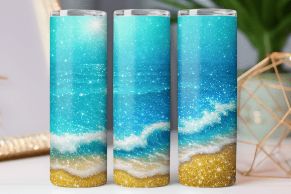 Download Summer Beach Tumbler Wrap Design Art Png - Tumbler Collection