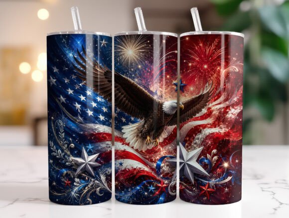 Download Patriotic Eagle American Flag Tumbler - Tumbler Collection