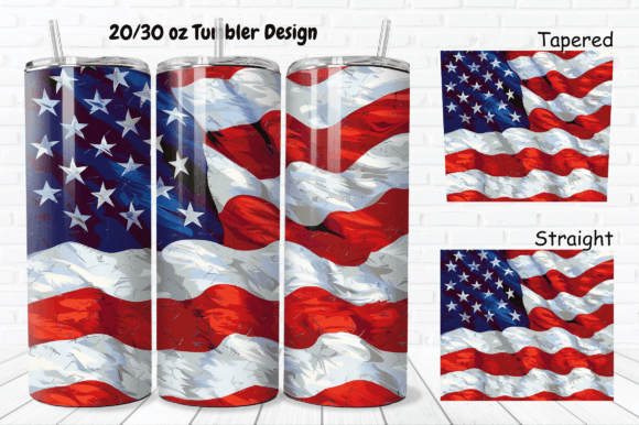 Download 3D Patriotic American Flag Tumbler Wrap - Tumbler Collection