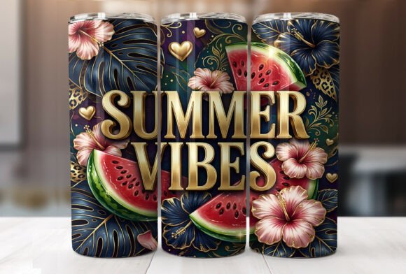 Download Luxury Summer Vibes Tropical Tumbler PNG - Tumbler Collection