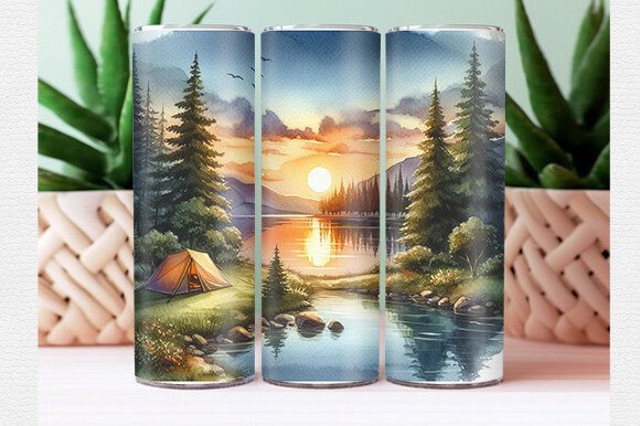 Download Summer Camping Tumbler Wrap - Tumbler Collection