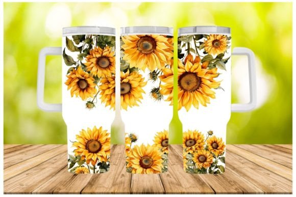 Download Sunflowers 40oz Quencher Tumbler Wrap - Tumbler Collection