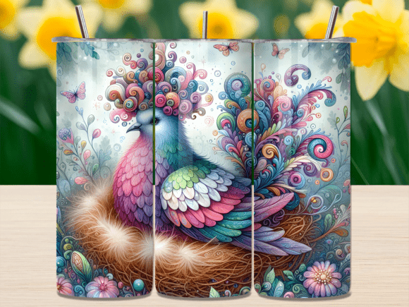 Download Colorful Peacock Bird Tumbler Wrap - Tumbler Collection