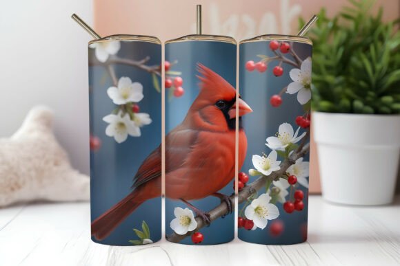 Download Cardinal Bird Tumbler Wrap - Tumbler Collection