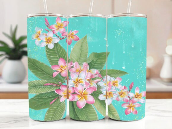 Download Tumbler Design Plumeria Flower - Tumbler Collection