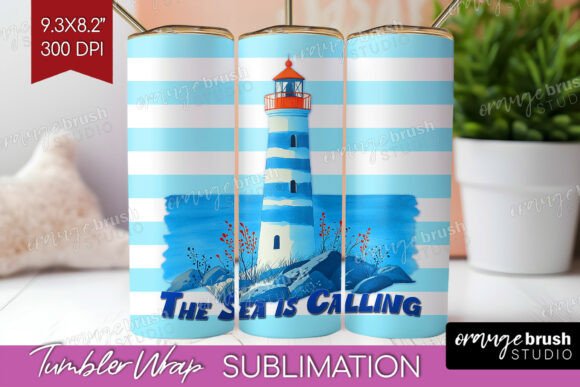 Download Lighthouse Nautical Tumbler Wrap PNG - Tumbler Collection