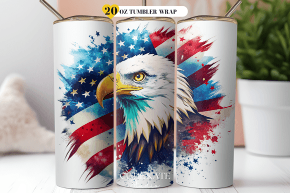 Download American Eagle Flag July 4th Tumbler Png - Tumbler Collection