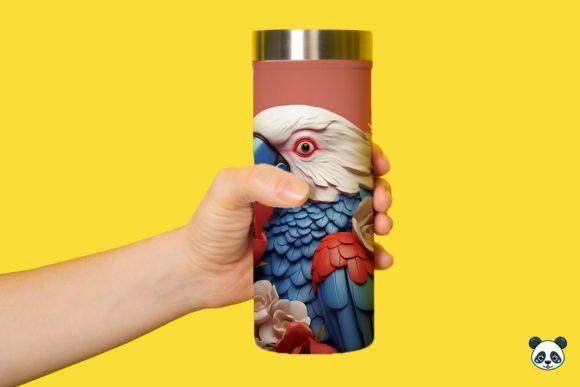 Download Patriotic 3D Parrot Tumbler Wrap Png 1 - Tumbler Collection