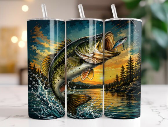 Download Largemouth Bass Fishing Tumbler Wrap PNG - Tumbler Collection