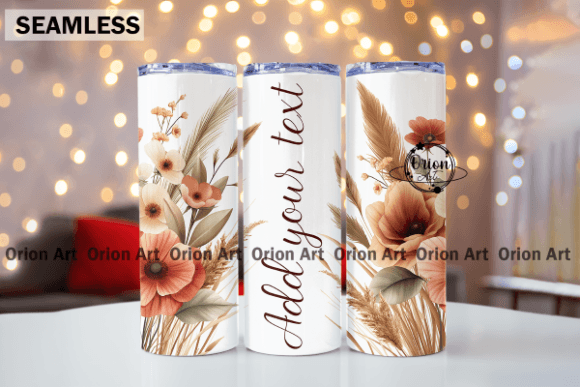Download Add Your Text Flowers Tumbler Wrap PNG - Tumbler Collection