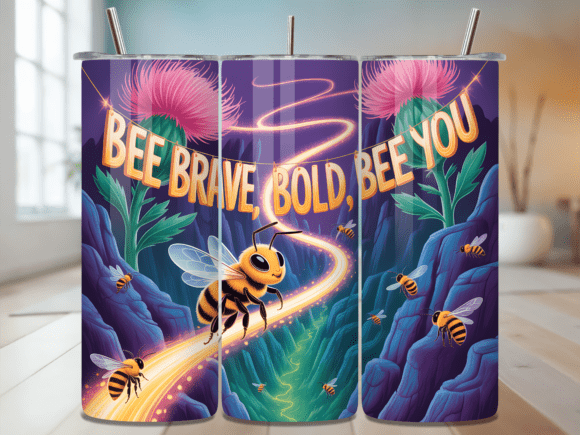 Download Bold, Bee You Inspirational Tumbler Wrap - Tumbler Collection