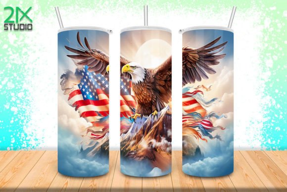 Download Bald Eagle USA Flag Tumbler No.4 - Tumbler Collection