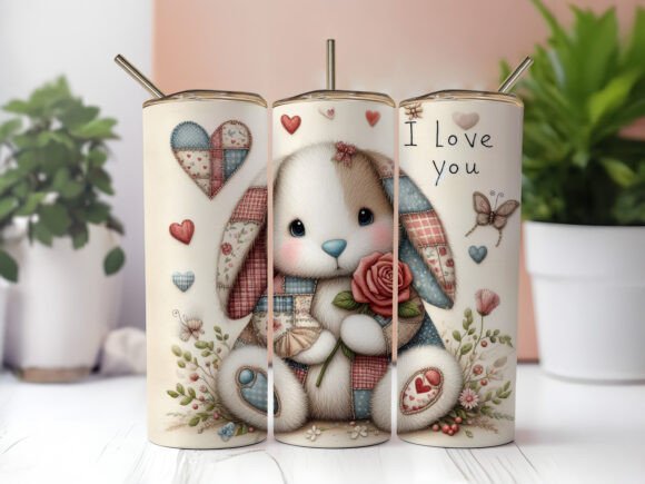 Download Valentine's Day Animal Tumbler Wrap PNG - Tumbler Collection