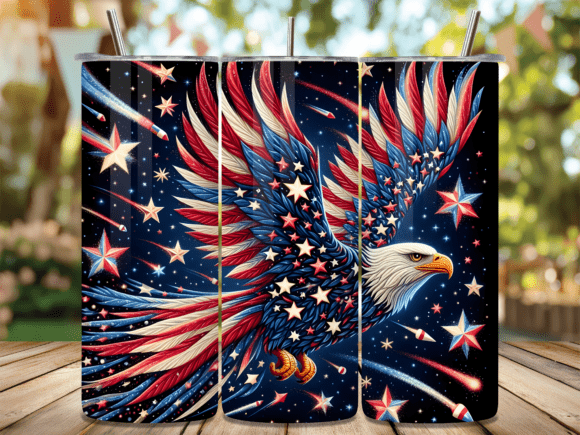 Download Stars and Stripes Eagle Tumbler Wrap - Tumbler Collection