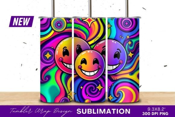 Download Colorful Smiling Emoji Family Tumbler - Tumbler Collection