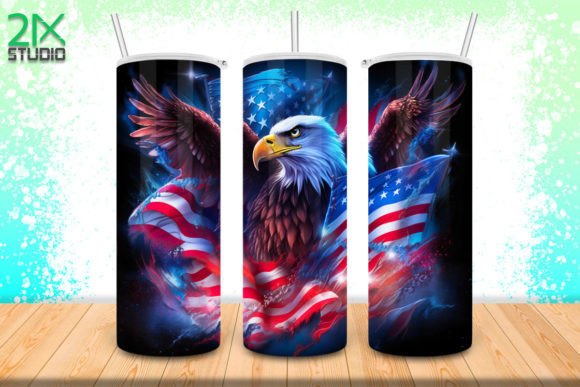 Download Bald Eagle USA Flag Tumbler No.6 - Tumbler Collection