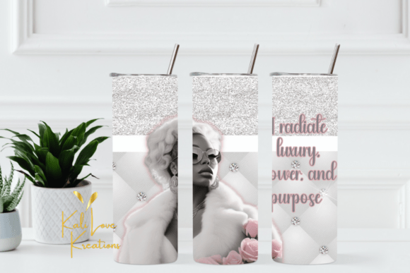 Download I Radiate Luxury 20oz Tumbler Wrap Gray - Tumbler Collection