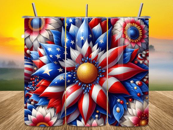 Download Patriotic Floral Celebration Tumbler - Tumbler Collection