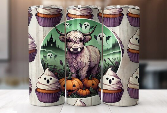 Download 20oz Highland Cow Cupcake Tumbler Wrap - Tumbler Collection