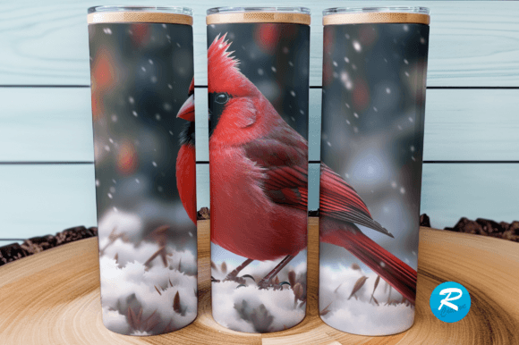 Download 3D Red Cardinal Bird Png Tumbler Design - Tumbler Collection