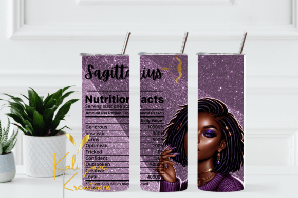 Download Black Woman Zodiac Tumbler 20oz Wrap - Tumbler Collection