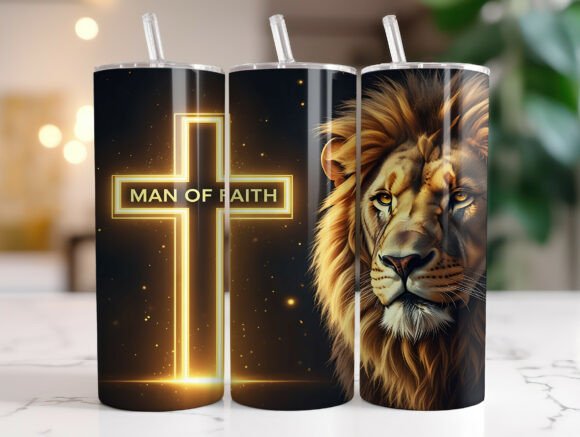 Download 20oz Faithful Christian Men Tumbler Wrap - Tumbler Collection