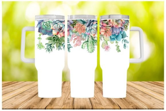 Download Succulent 40oz Quencher Tumbler Wrap - Tumbler Collection
