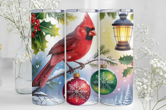 Download Christmas Cardinal Bird Tumbler Design - Tumbler Collection