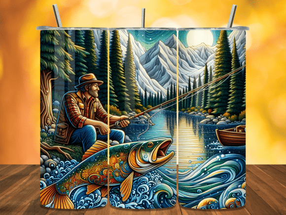 Download Artistic Fisherman Scenic Tumbler Wrap - Tumbler Collection