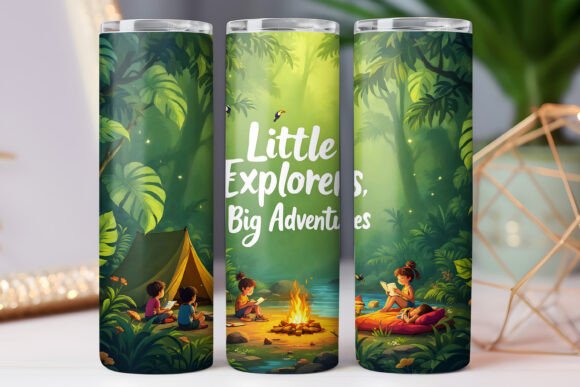 Download Kids Camping Tumbler Wrap 20oz Skinny - Tumbler Collection
