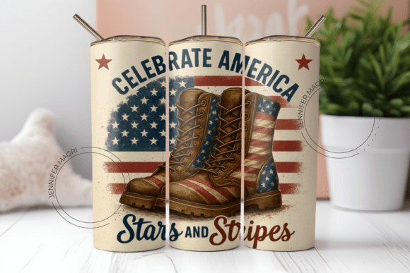 Download Tumbler Wrap 4 July Stars and Stripes - Tumbler Collection