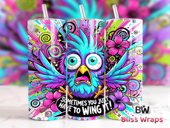 Download Sarcastic Funny Bird Tumbler Wrap Png - Tumbler Collection