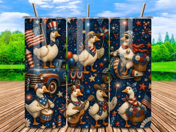 Download 4th of July Patriotic Ducks USA Tumbler - Tumbler Collection