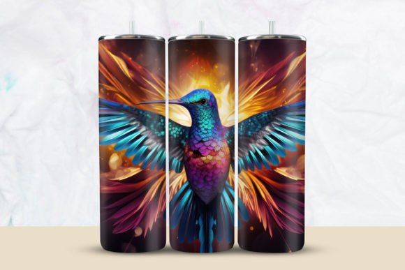 Download Glitter Colorful Bird Tumbler Wrap - Tumbler Collection