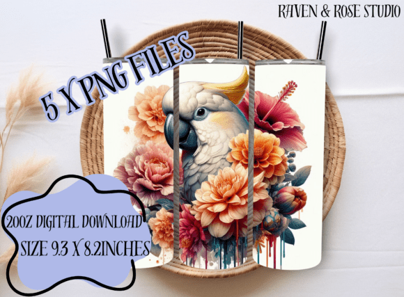 Download Birds &amp; Florals 20oz Tumbler Bundle - Tumbler Collection