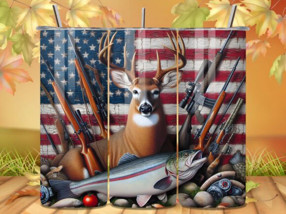 Download Deer Hunter Fisherman Tumbler Wrap - Tumbler Collection