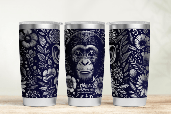 Download Chimpanzee 20oz 30oz Laser Tumbler SVG - Tumbler Collection