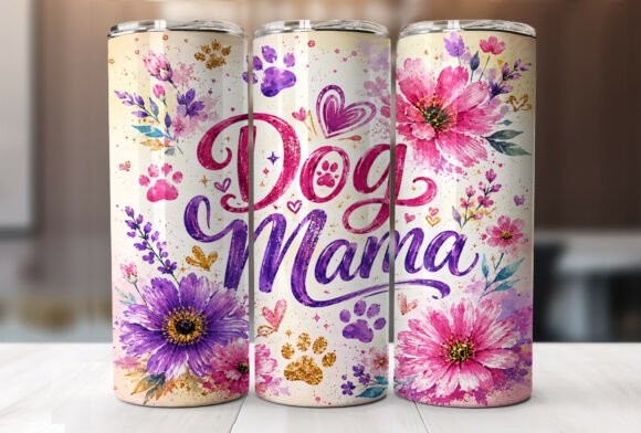 Download Dog Mama Floral 20oz Tumbler Sublimation - Tumbler Collection