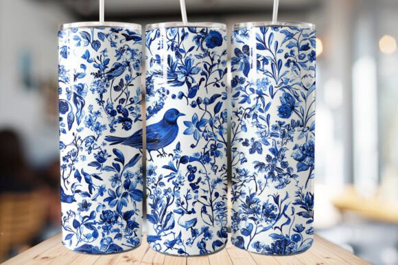 Download Bird Vintage Floral Tumbler Wrap - Tumbler Collection
